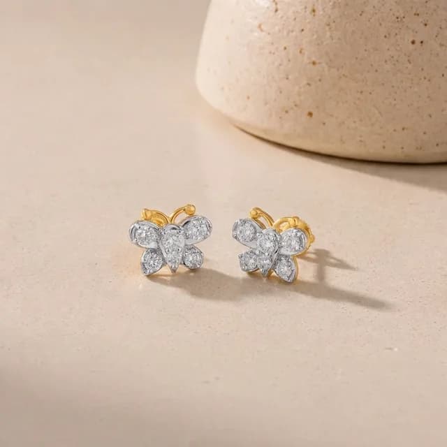 Butterfly Allure Diamond Stud Earrings