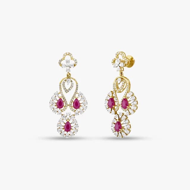 Opulent Sparkle Diamond Earrings