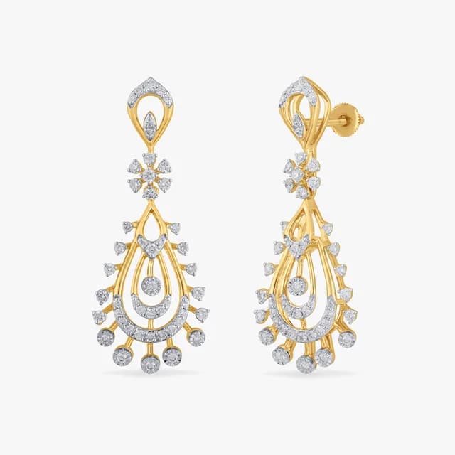 Enchanting Sparkles Diamond Dangler Earrings