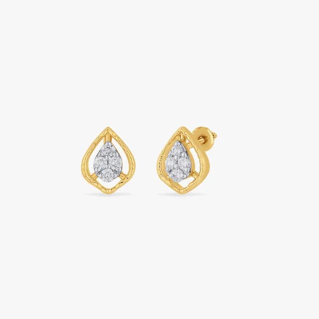 Inner Bloom Teardrop Diamond Studs